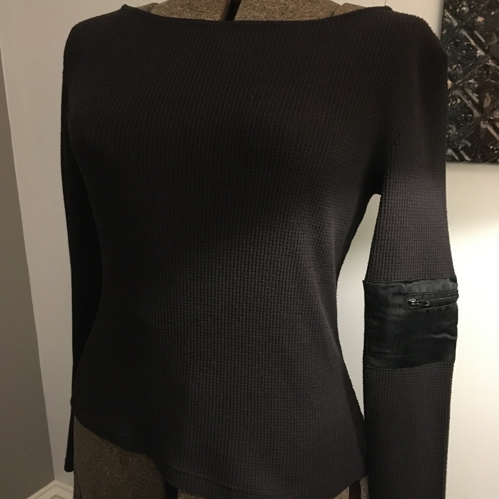 RARE 1990's cyber goth punk rave thermal shirt